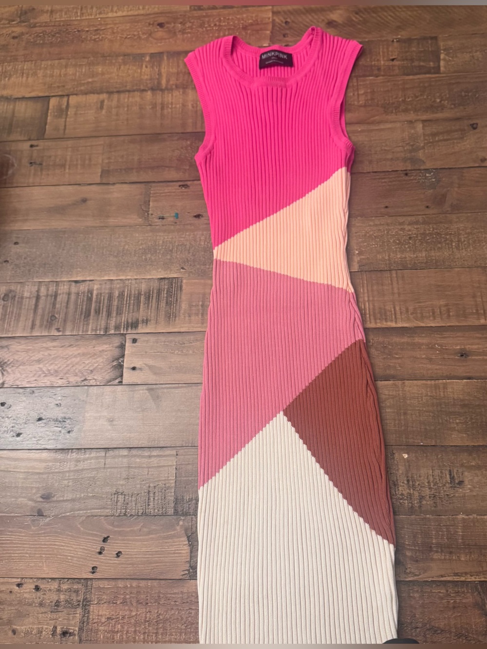 MINKPINK Revolve Colorblock Rib-Knit Mini Dress - Picture 2 of 5